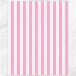 Vertical Stripes - White and Cotton Candy Pink Canvas 11  x 14 
