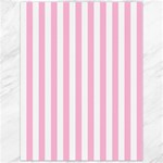 Vertical Stripes - White and Cotton Candy Pink Canvas 12  x 16 