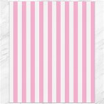 Vertical Stripes - White and Cotton Candy Pink Canvas 20  x 24 