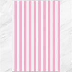 Vertical Stripes - White and Cotton Candy Pink Canvas 20  x 30 