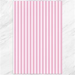 Vertical Stripes - White and Cotton Candy Pink Canvas 24  x 36 