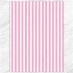 Vertical Stripes - White and Cotton Candy Pink Canvas 36  x 48 