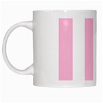 Vertical Stripes - White and Cotton Candy Pink White Mug