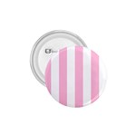 Vertical Stripes - White and Cotton Candy Pink 1.75  Button