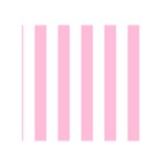 Vertical Stripes - White and Cotton Candy Pink Greeting Card 5  x 7 