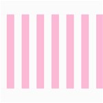 Vertical Stripes - White and Cotton Candy Pink 5  x 7  Photo Cards