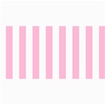 Vertical Stripes - White and Cotton Candy Pink 4  x 8  Photo Cards