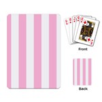 Vertical Stripes - White and Cotton Candy Pink Playing Cards Single Design