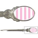 Vertical Stripes - White and Cotton Candy Pink Letter Opener