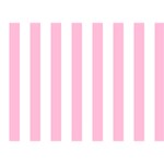 Vertical Stripes - White and Cotton Candy Pink Birthday Cake 3D Greeting Card (7x5)