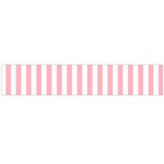 Vertical Stripes - White and Pastel Pink Flano Scarf (Large)