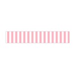 Vertical Stripes - White and Pastel Pink Flano Scarf (Mini)