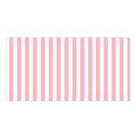 Vertical Stripes - White and Pastel Pink Satin Shawl
