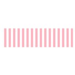Vertical Stripes - White and Pastel Pink Satin Scarf (Oblong)