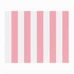 Vertical Stripes - White and Pastel Pink Small Glasses Cloth (2 Sides)