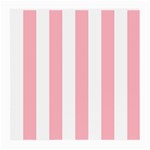 Vertical Stripes - White and Pastel Pink Medium Glasses Cloth (2 Sides)