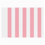 Vertical Stripes - White and Pastel Pink Large Glasses Cloth (2 Sides)