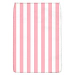 Vertical Stripes - White and Pastel Pink Removable Flap Cover (L)