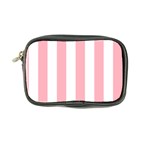 Vertical Stripes - White and Pastel Pink Coin Purse