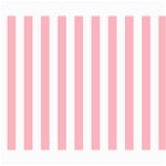 Vertical Stripes - White and Pastel Pink Collage 8  x 10 