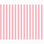 Vertical Stripes - White and Pastel Pink Collage 11  x 14 