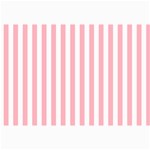 Vertical Stripes - White and Pastel Pink Collage 12  x 18 