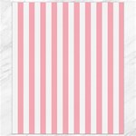 Vertical Stripes - White and Pastel Pink Canvas 8  x 10 