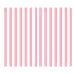 Vertical Stripes - White and Pastel Pink Double Sided Flano Blanket (Small)