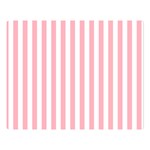 Vertical Stripes - White and Pastel Pink Double Sided Flano Blanket (Large)