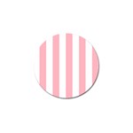 Vertical Stripes - White and Pastel Pink Golf Ball Marker (4 pack)