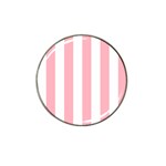 Vertical Stripes - White and Pastel Pink Hat Clip Ball Marker (4 pack)