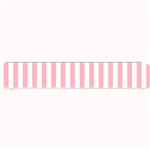 Vertical Stripes - White and Pastel Pink Small Bar Mat