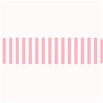 Vertical Stripes - White and Pastel Pink Medium Bar Mat