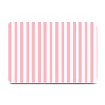 Vertical Stripes - White and Pastel Pink Plate Mat