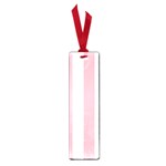 Vertical Stripes - White and Pastel Pink Small Book Mark