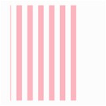 Vertical Stripes - White and Pastel Pink Large Garden Flag (Two Sides)