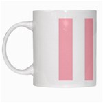 Vertical Stripes - White and Pastel Pink White Mug