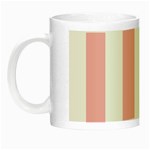 Vertical Stripes - White and Pastel Pink Night Luminous Mug
