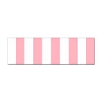 Vertical Stripes - White and Pastel Pink Sticker Bumper (10 pack)