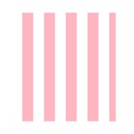 Vertical Stripes - White and Pastel Pink Greeting Card 4.5  x 6 