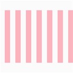 Vertical Stripes - White and Pastel Pink 5  x 7  Photo Cards