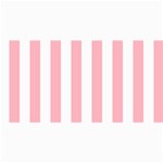 Vertical Stripes - White and Pastel Pink 4  x 8  Photo Cards