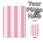 Vertical Stripes - White and Pastel Pink Multi-purpose Cards (Rectangle)