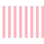Vertical Stripes - White and Pastel Pink Birthday Cake 3D Greeting Card (7x5)