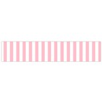 Vertical Stripes - White and Pink Flano Scarf (Small)