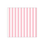Vertical Stripes - White and Pink Satin Bandana Scarf