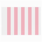 Vertical Stripes - White and Pink Large Glasses Cloth (2 Sides)