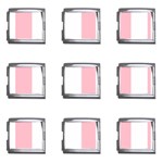 Vertical Stripes - White and Pink Mega Link Italian Charm (9 pack)