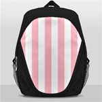 Vertical Stripes - White and Pink Backpack Bag