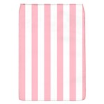 Vertical Stripes - White and Pink Removable Flap Cover (S)